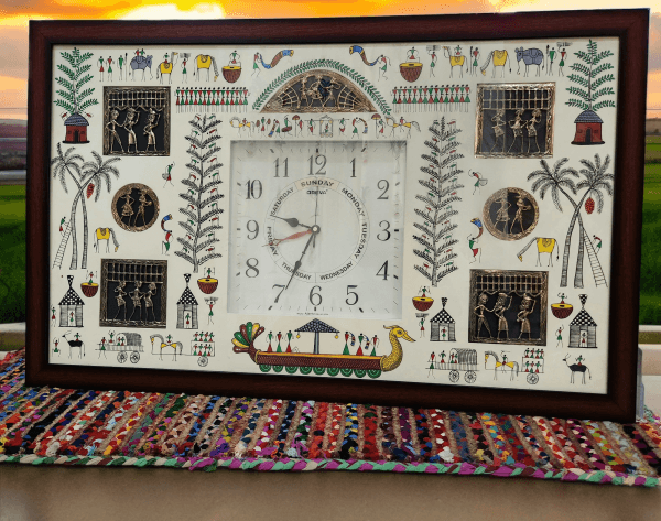Handcrafted Dhokra Wall Clock Frame