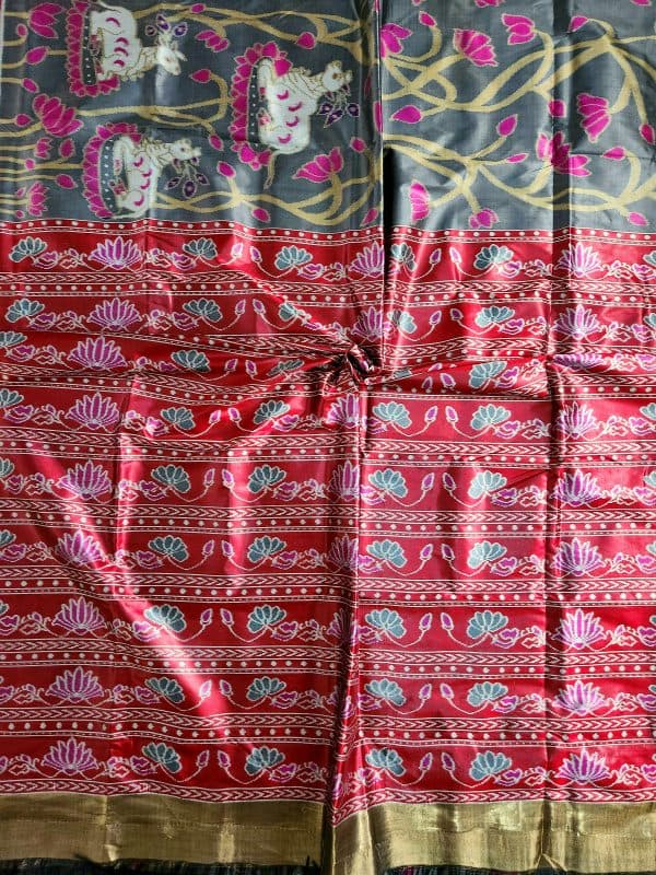 Pichwai Art Inspired Nuapatna Ikat Saree